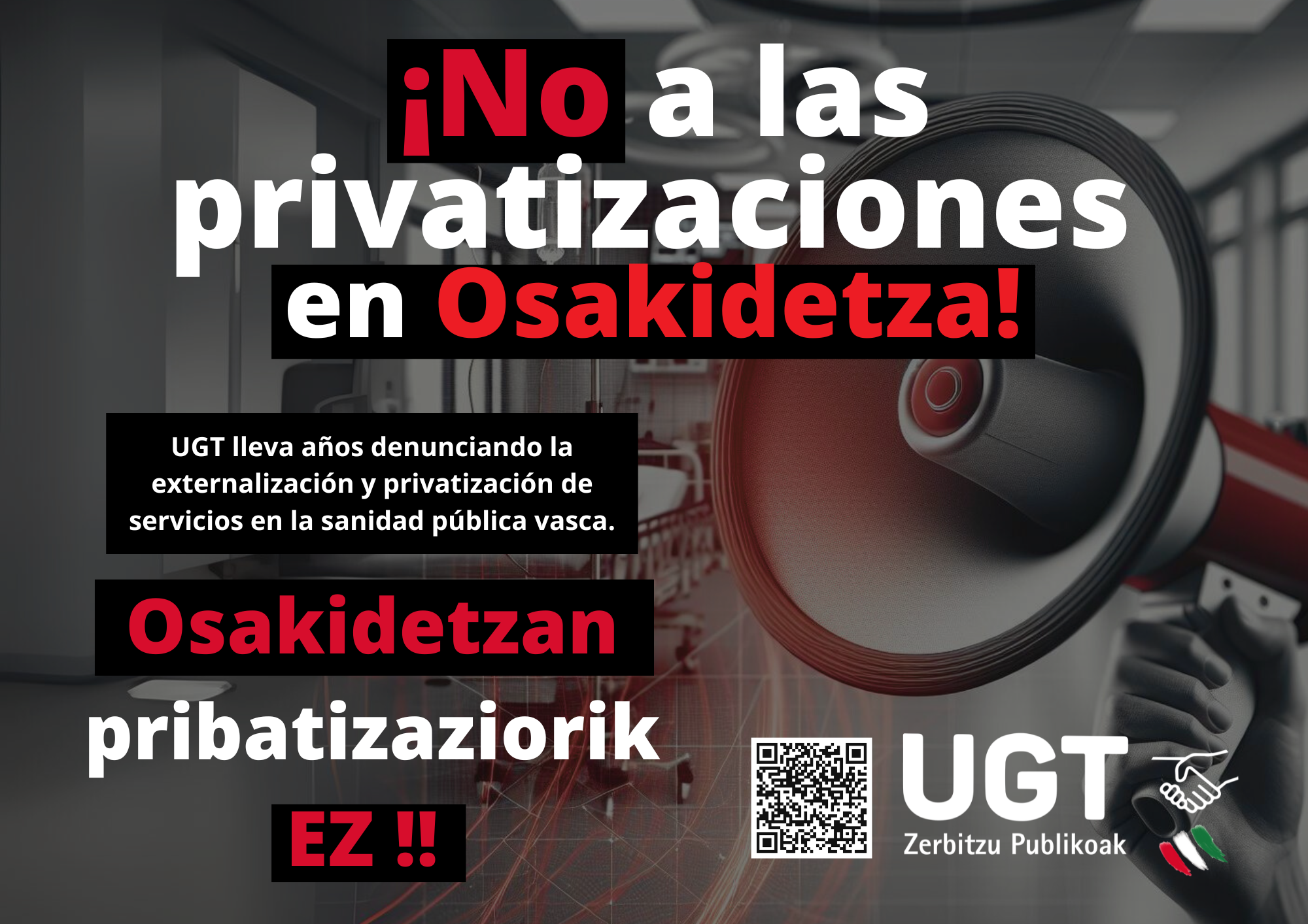 ¡No a las privatizaciones en Osakidetza!