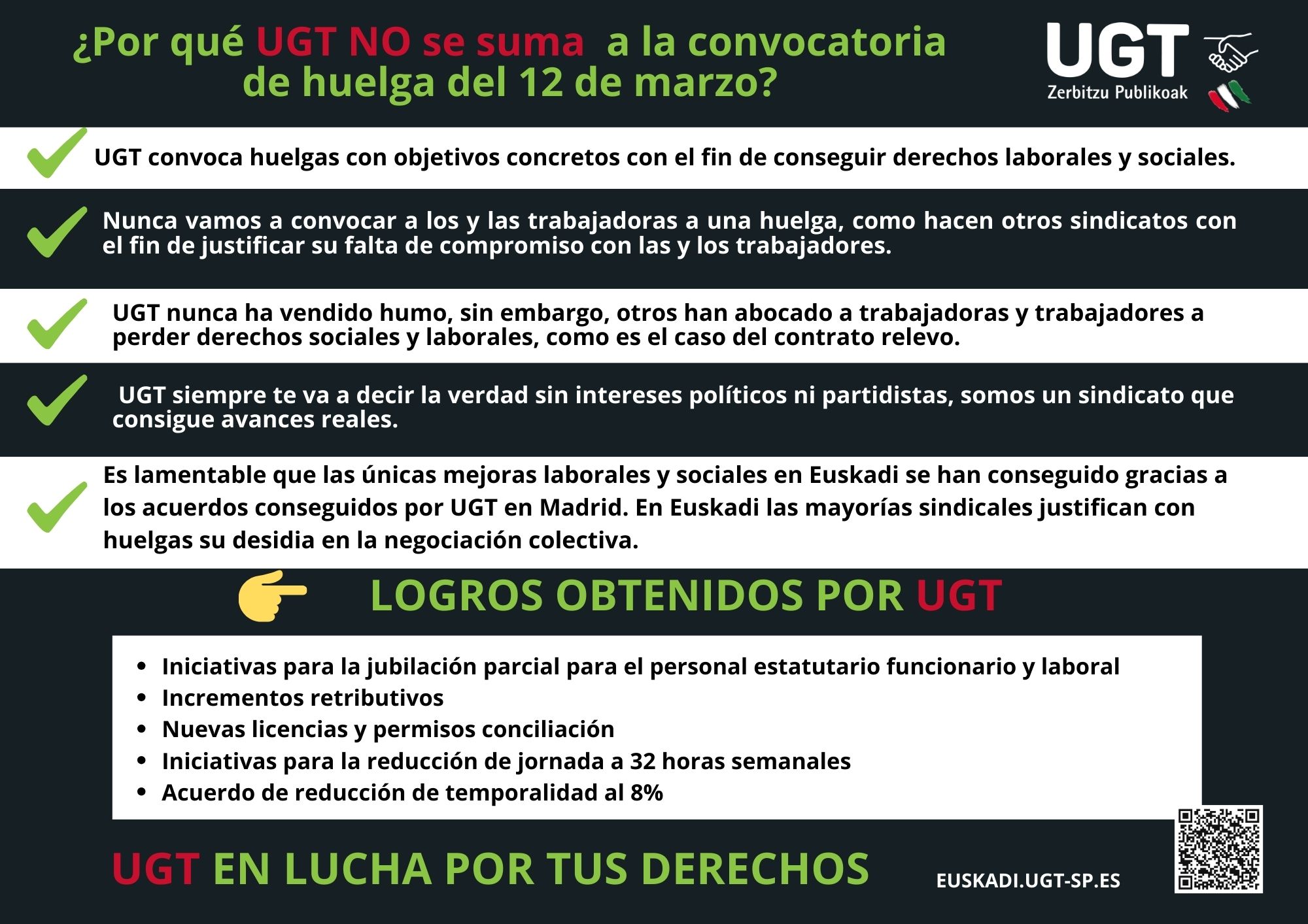 ¿Por qué UGT no va a la huelga del día 12 de marzo?